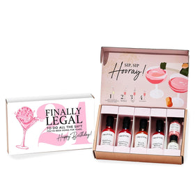 21st Birthday Bubbly Cocktails Topper Gift Box
